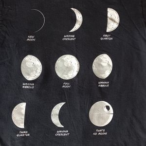 Star Wars Death Star phases t-shirt Medium black